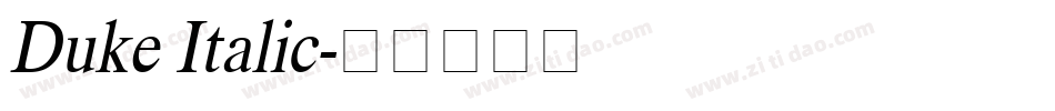 Duke Italic字体转换
